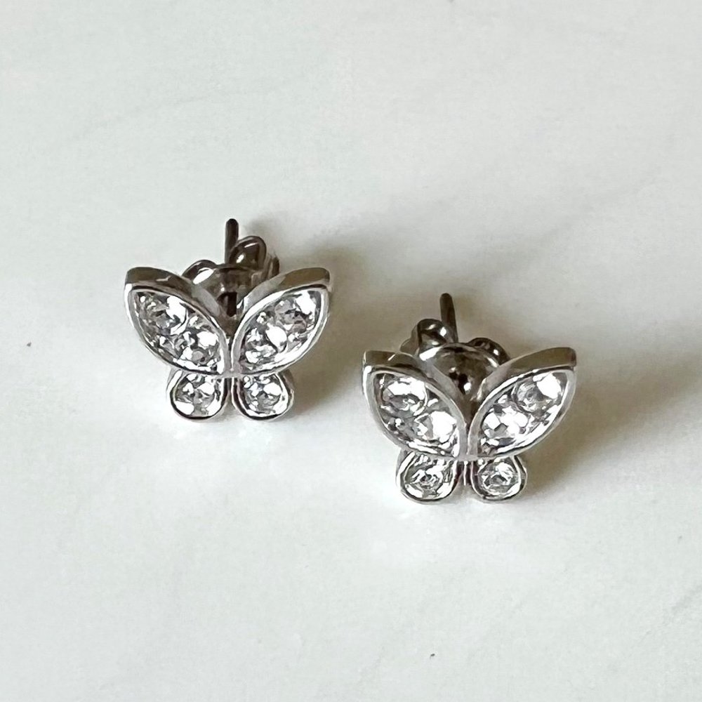 Swarovski Butterfly Crystal Stud Earrings